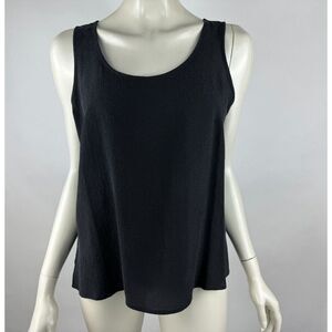 Citron Santa Monica Washable Textured Silk Tank Top Women M EUC SleevelessBlouse